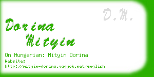 dorina mityin business card